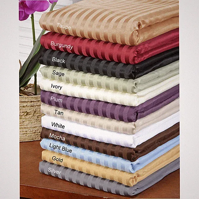 Egyptian Cotton 1000-1200 TC Stripe Sheet Set 6 PC Extra Deep Pocket US Cal King