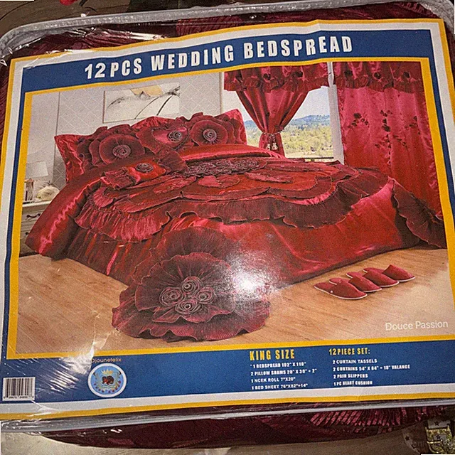 12 piece king size quilt bedspread set