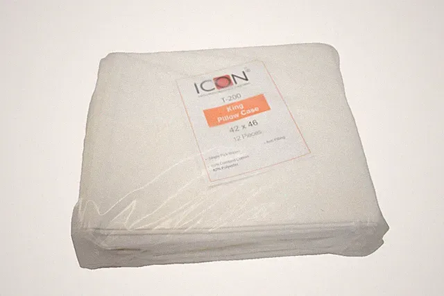 ICON King Pillowcase Set 42x46 T-200 Polyester Blend Anti Pilling 12 Piece