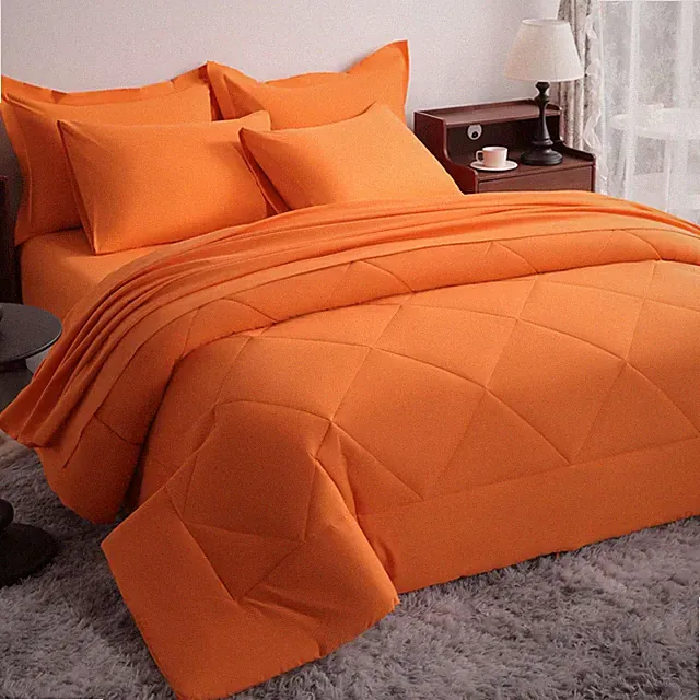 King Comforter Set with Sheets, 7 Pieces Soft and Breathable King Bedding Set, B