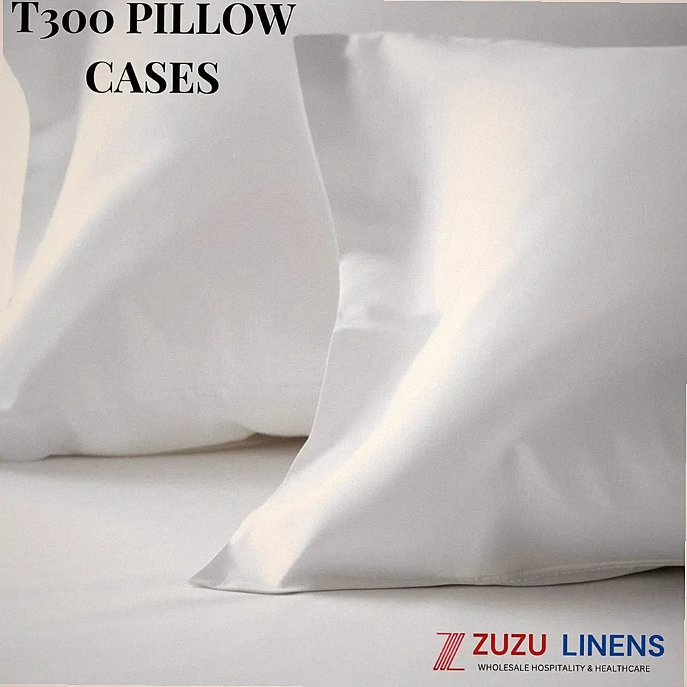 T300 Pillowcases 42x36" Standard/Queen White Hotel Quality Bedding 12 / 72 pcs