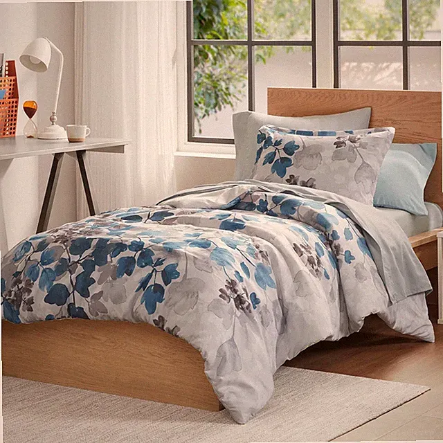 Twin XL Comforter Set with Sheets, Floral Bed in a Bag Soft Microfiber Comforter